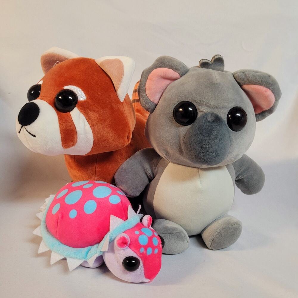 3 Adopt Me 8" Roblox Surprise Plush Koala Red Fox & Glyptodon Plush - NO CODES